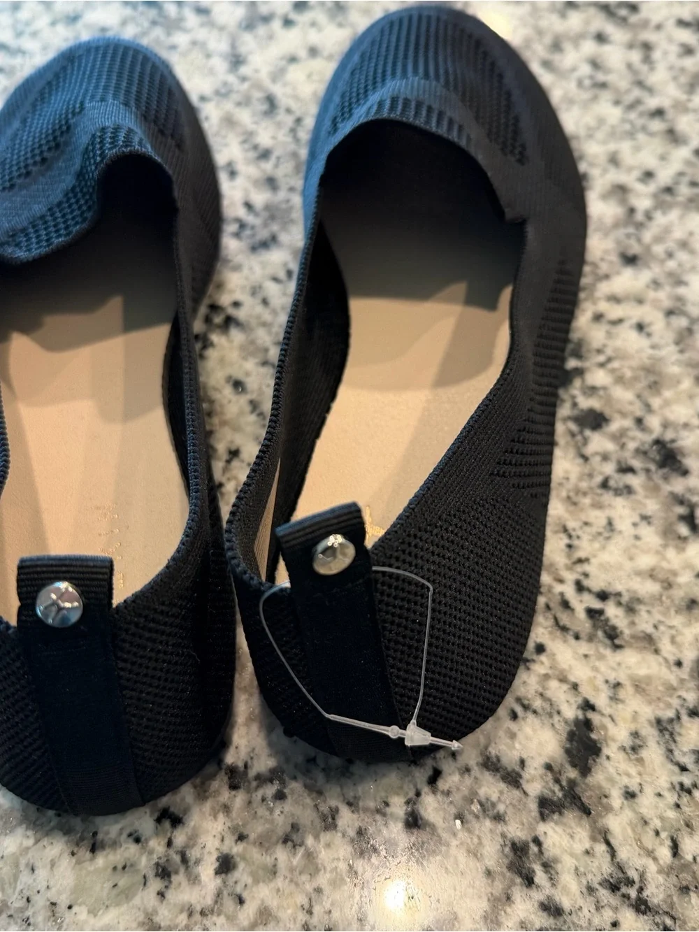 Danskin Black Knit Slip-On Loafers